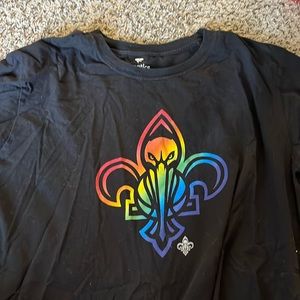 New Orleans pelicans (pride) rainbow logo